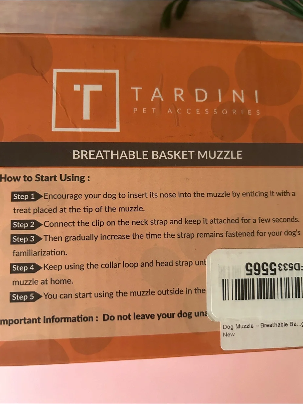 Black Breathable Basket Muzzle for Dogs - Size 3